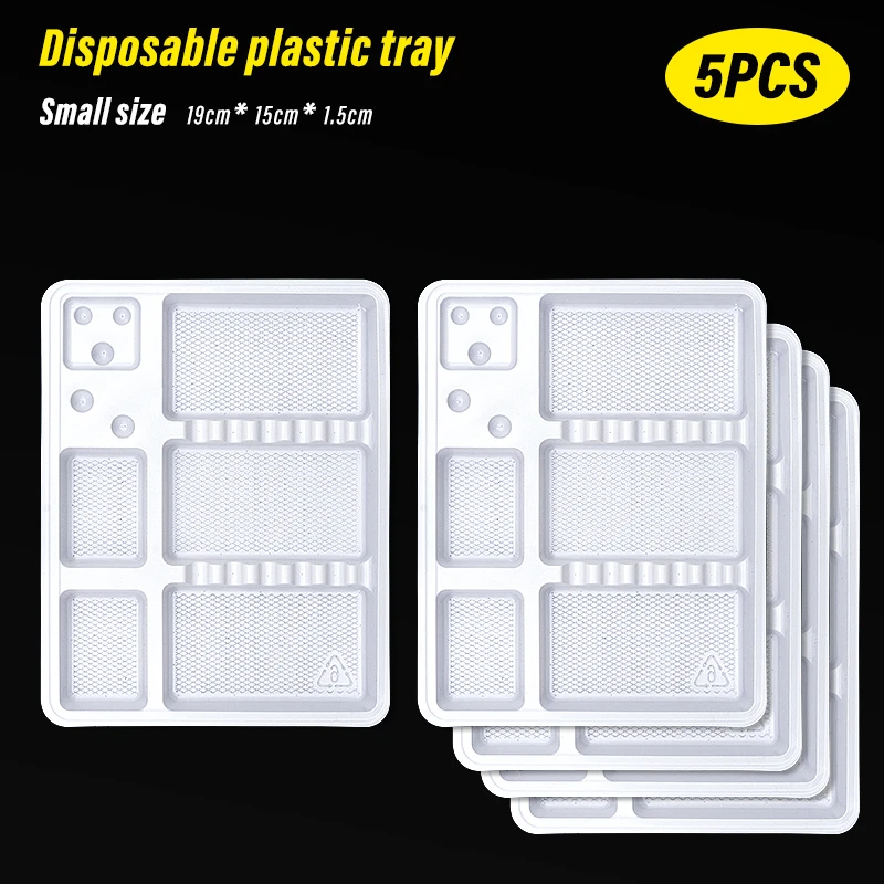 5pcs Disposable Dental Surgical Instrument Tray Plastic Segregated Small Large Box for Medical Surgical Instruments