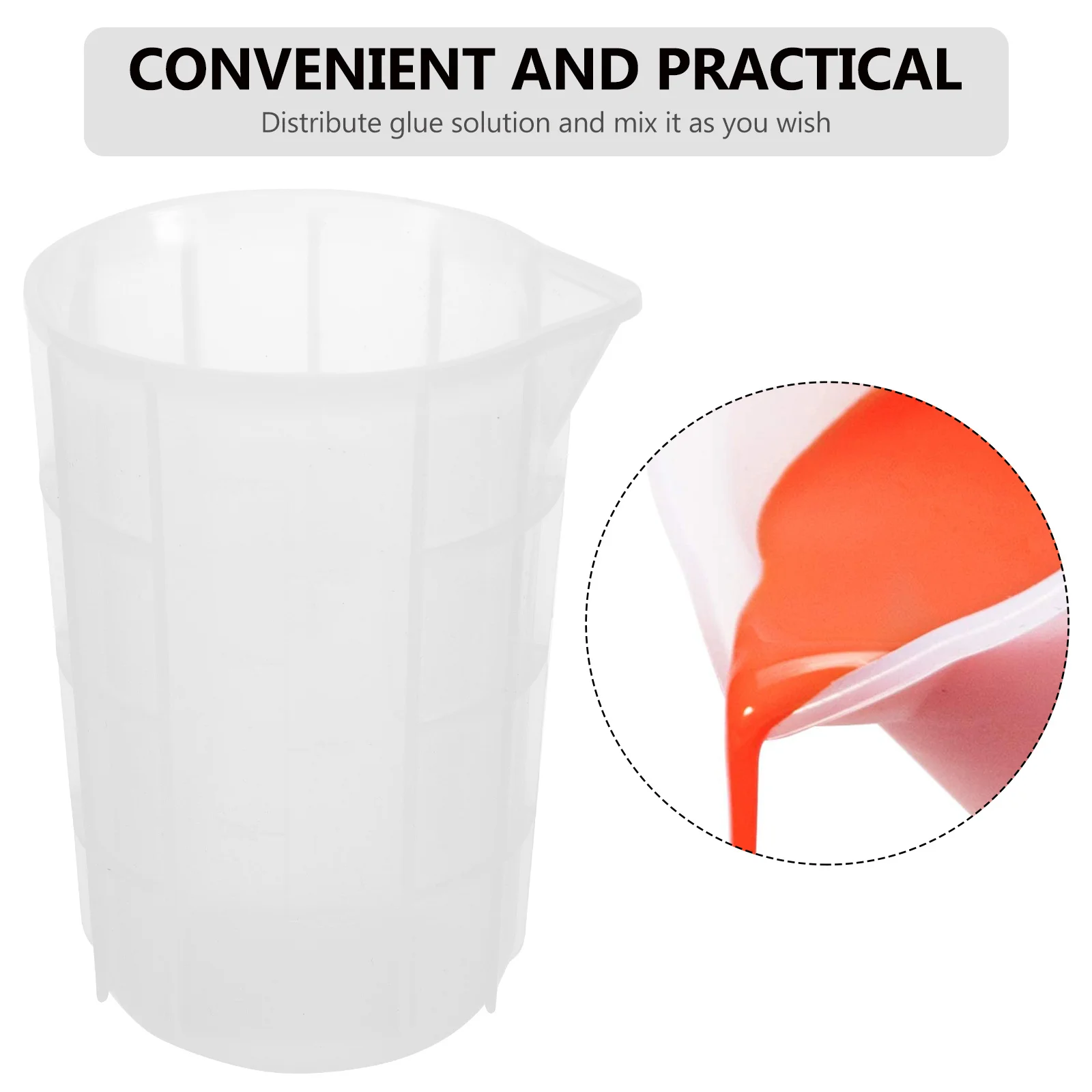 

1Pcs Silicone DIY Crystal Epoxy Measuring Stirring Mixing Pigment Dispensing Craft Cup DIY Crystal Epoxy Dispensing Cup