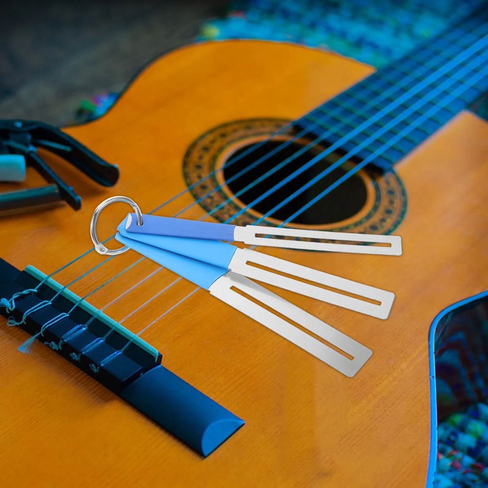 

3Pcs Guitar Fret Dressing Kit Includes Large Medium Small Fret Guards for Complete Fretboard Polishing and Protection