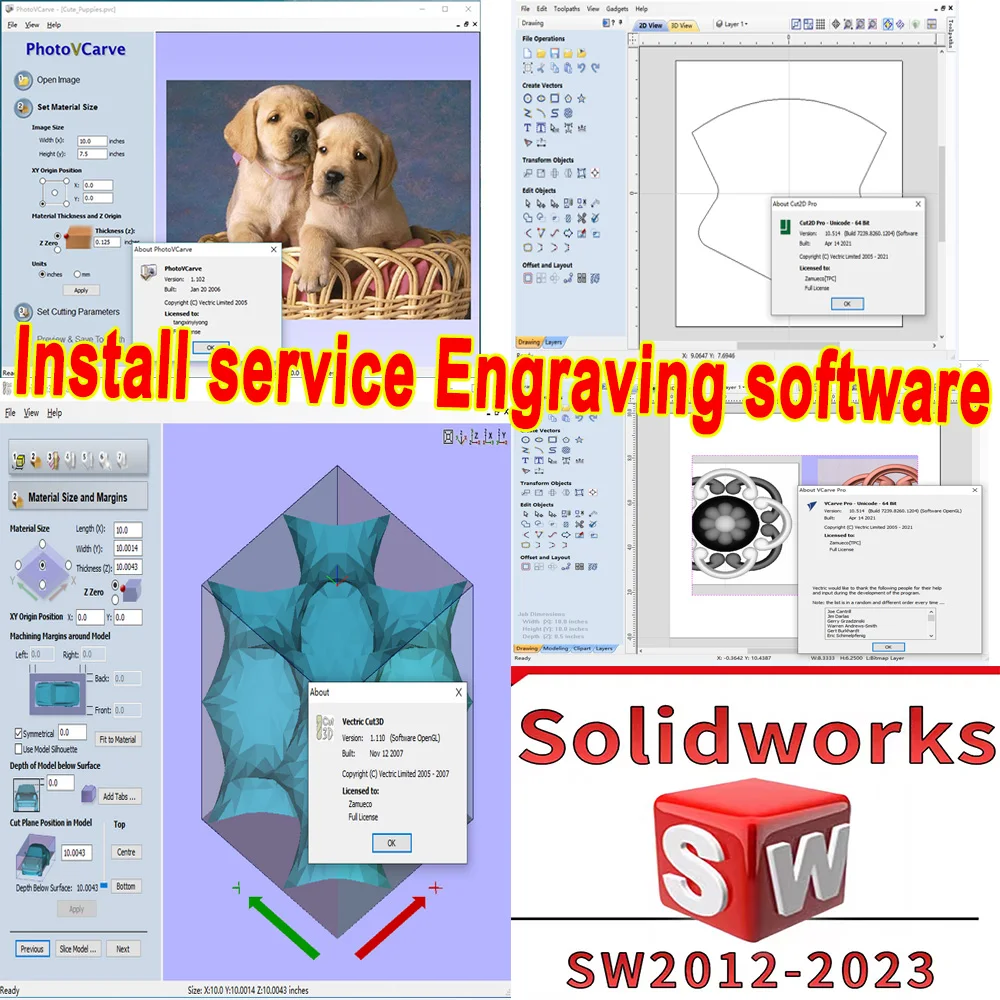 Software per incisione Win7/8/10 64 bit Versione inglese Aiuto nel servizio di installazione