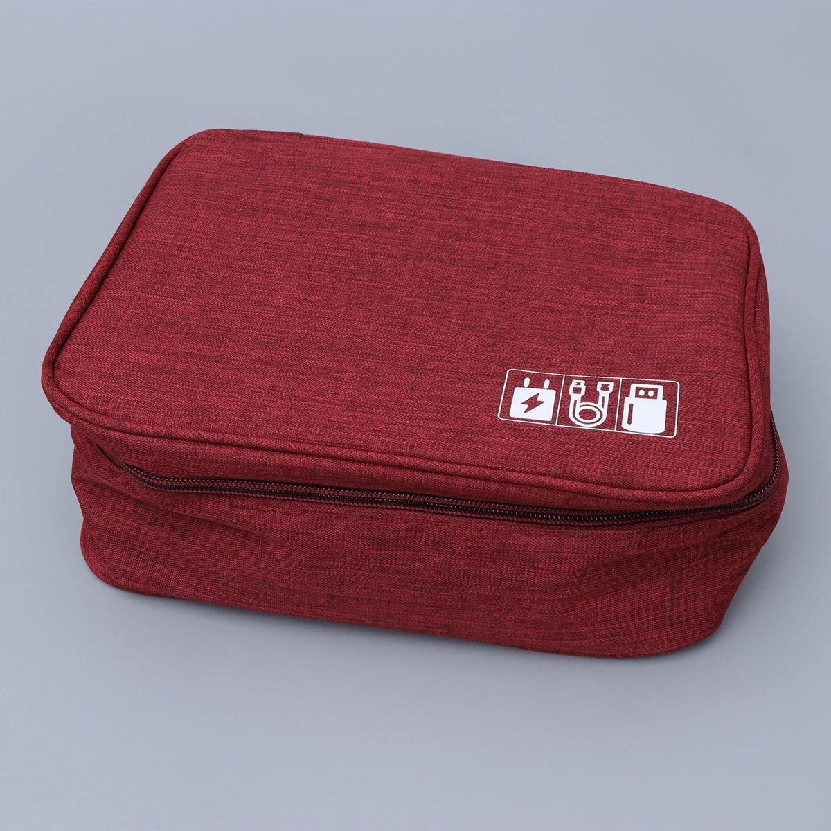 Bolsa de armazenamento de cabos à prova d'água, eletrônica de viagem, compartimentos destacáveis, tecido resistente a arranhões para smartphones