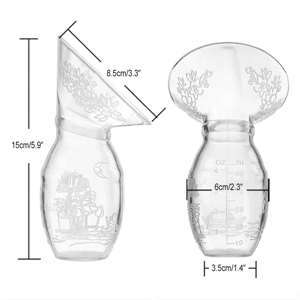 Sucking Silicone Pumps Manual Breast Milk Pump Baby Breastfeeding Breast Collector One-handed