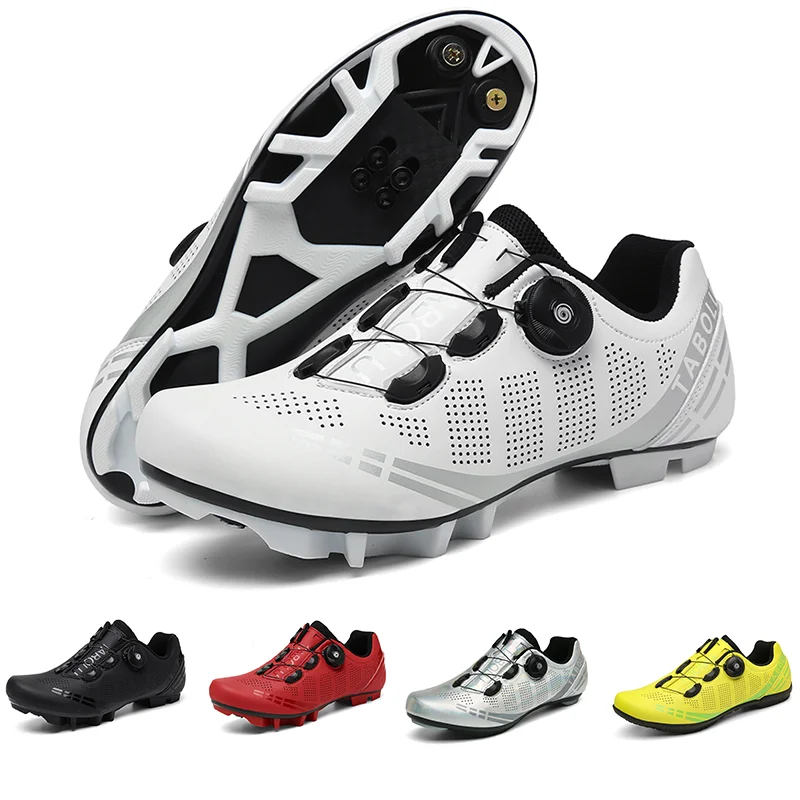 Men MTB Cycling Shoes Women Road Bike Lock Shoes Breathable Non-slip Pedal Bike Racing Contest Self-Locking Speed Bicycle Shoes