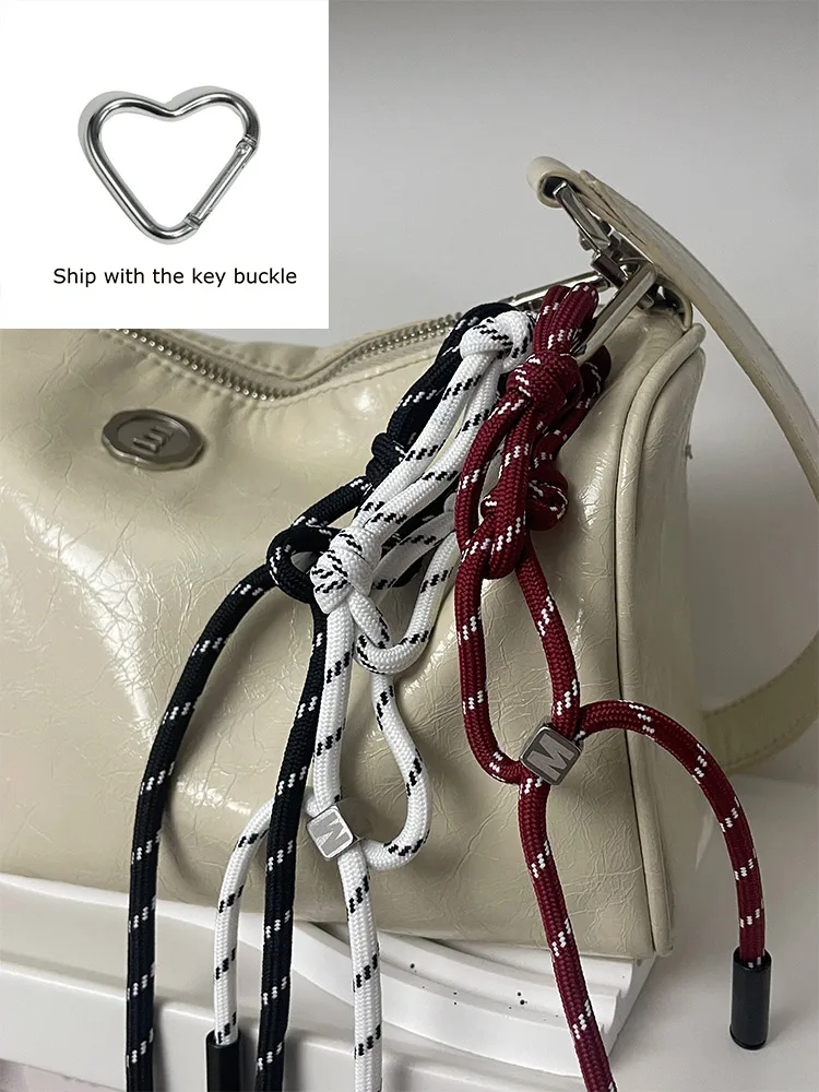 New Fashion Nylon Handmade Rope Couple Style Hand and Feet Chian Vintage Keychain Bag Pendant Decoration with Free Key Buckle