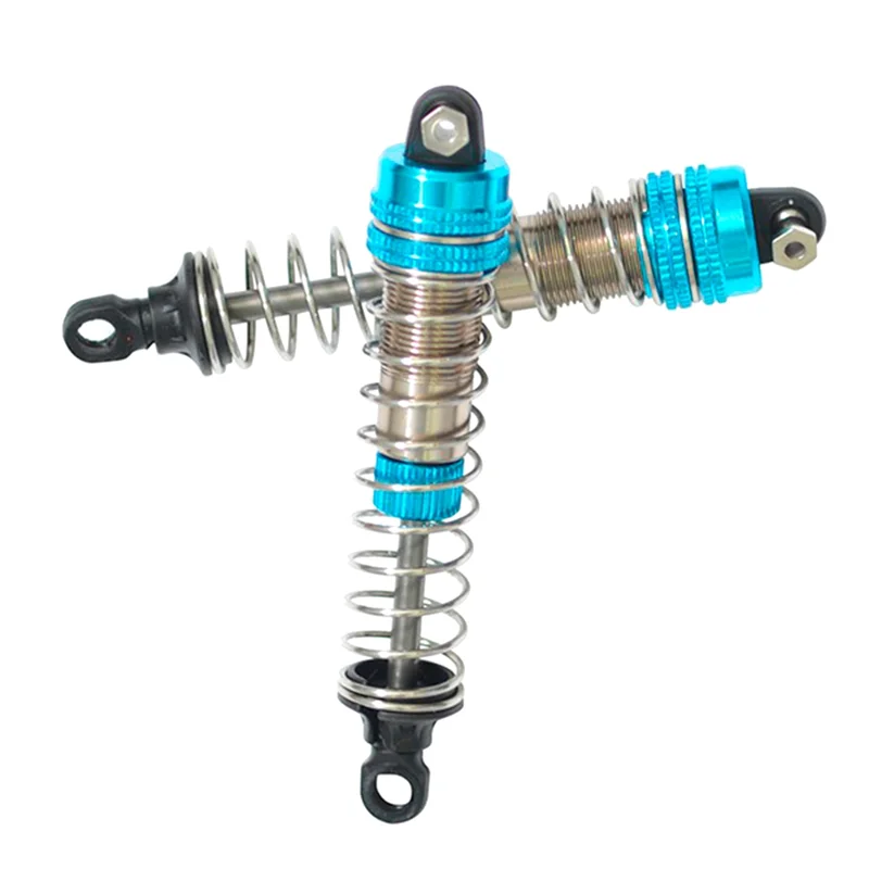 A45F-4 szt. Metalowe amortyzatory do XLF X03 X04 X-03 X-04 1/10 RC Samochód Monster Truck Części Zamienne do Tuningu Niebieskie