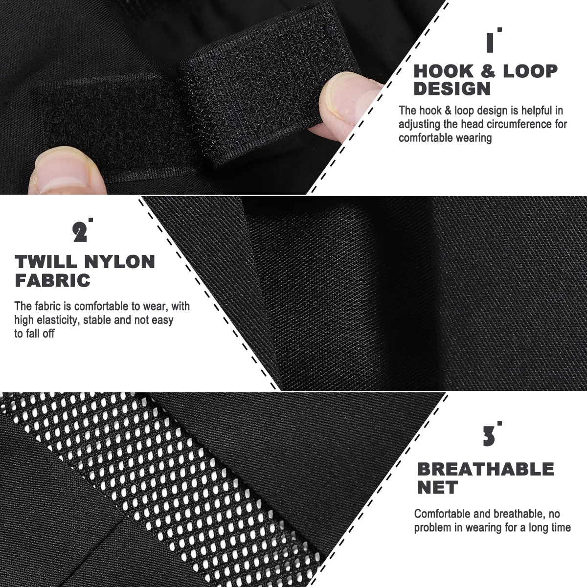 

Breathable Black Mesh Chef Hat Skull Design Adjustable Strap One Size Fits Most Professional Catering Cap Mesh Hat