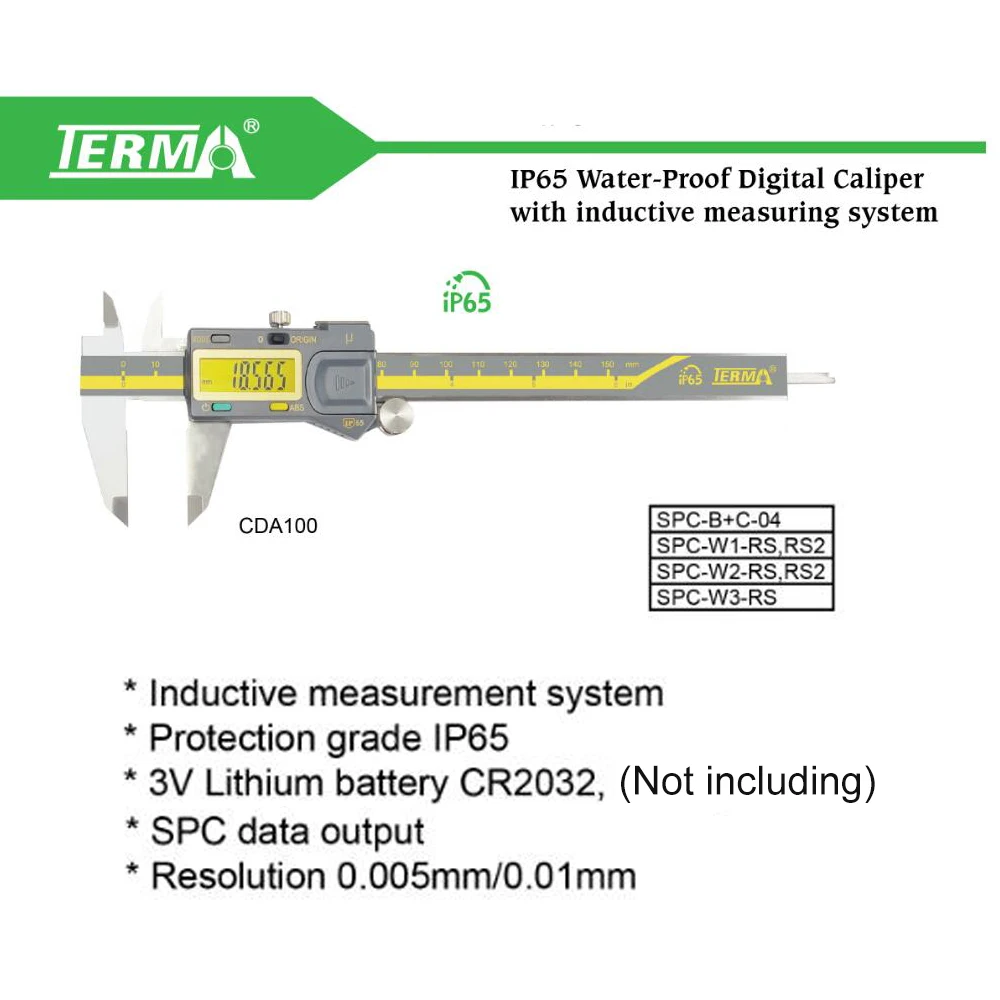 0-150mm 6inch 200mm 300mm 0.005mm TERMA ABS Origin Digital Caliper IP54 water proof electronic vernier caliper micrometer gauge