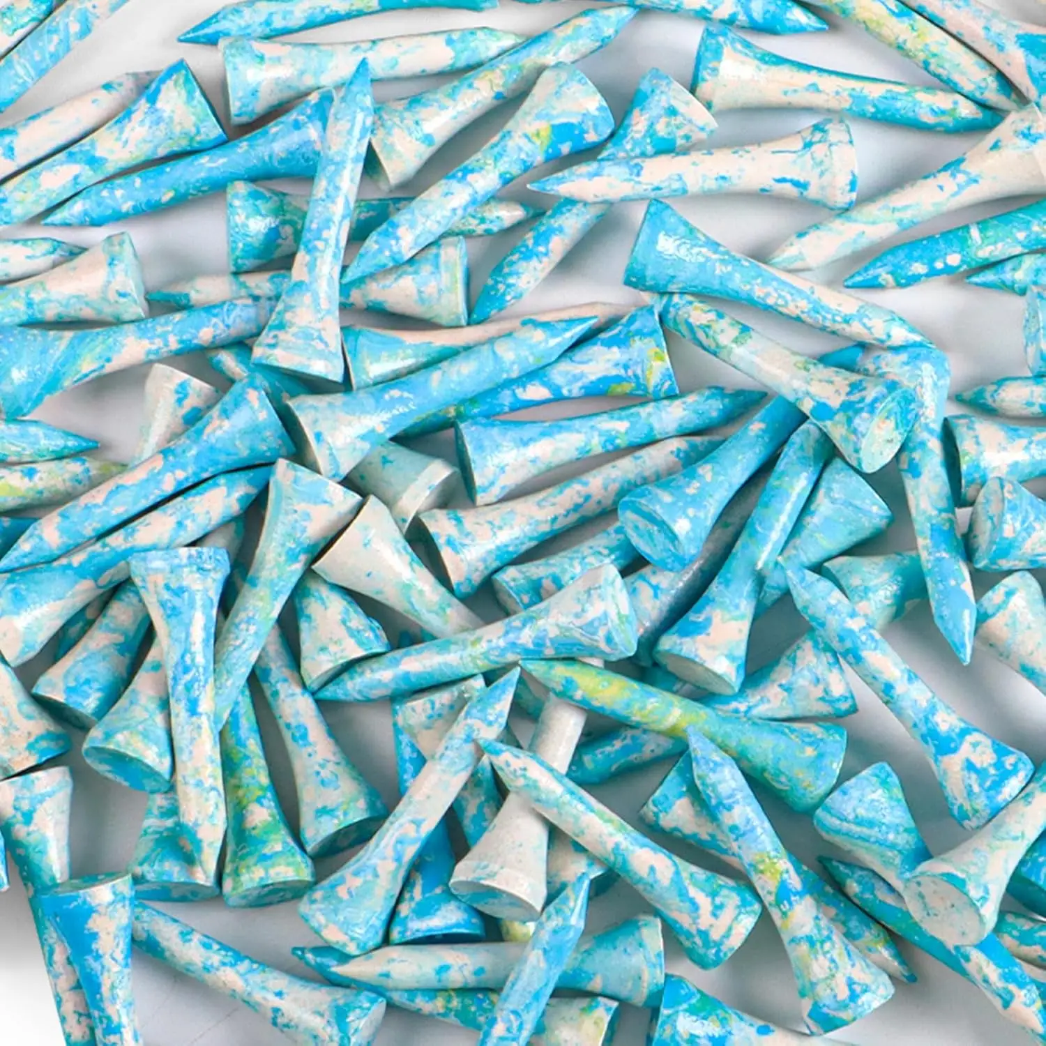 Golf Tees Stijlvolle bamboe houten gekleurde geschilderde tees, 50 stuks, duurzaam 3 1/4 2 3/4 lange en korte tees, coole stijl voor golfers