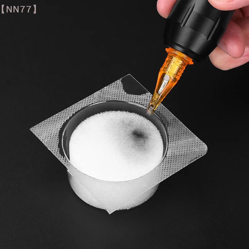 Steriliseren Tattoo Wegwerp Dip Foam Sponge Dip Cup Caps voor naald- en tipspoeling Tattoo Clean Accessoires