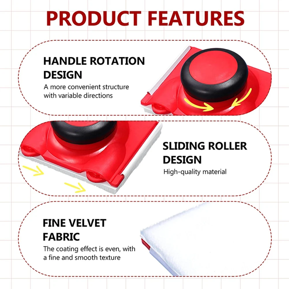 SOFT-For Cutting In Tool Compatible 2PCS Paint Pads For Walls And Ceilings- Nylon Bristles Paint Pad, Handheld Handhold Paint Ed