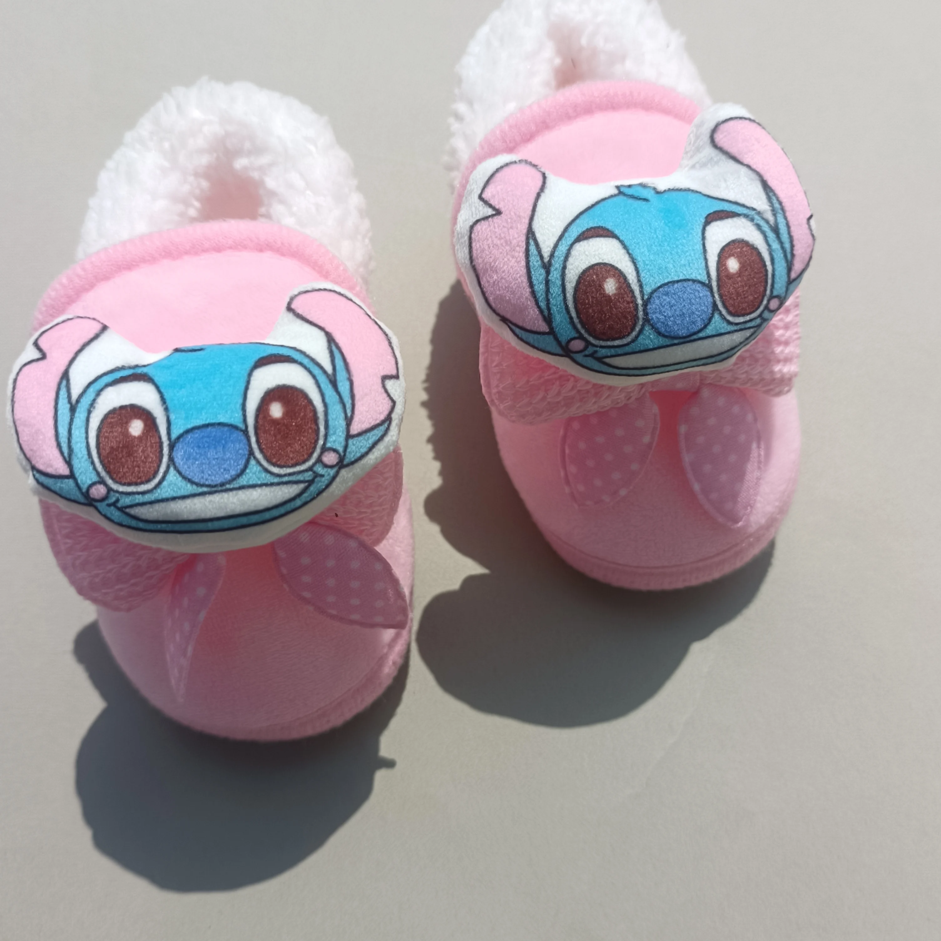 Disney Newborn Baby Stitch Add Cotton in Autumn and Winter Shose Newborn Baby Socks Toddler Boots and Pacifiers Leashes & Cases