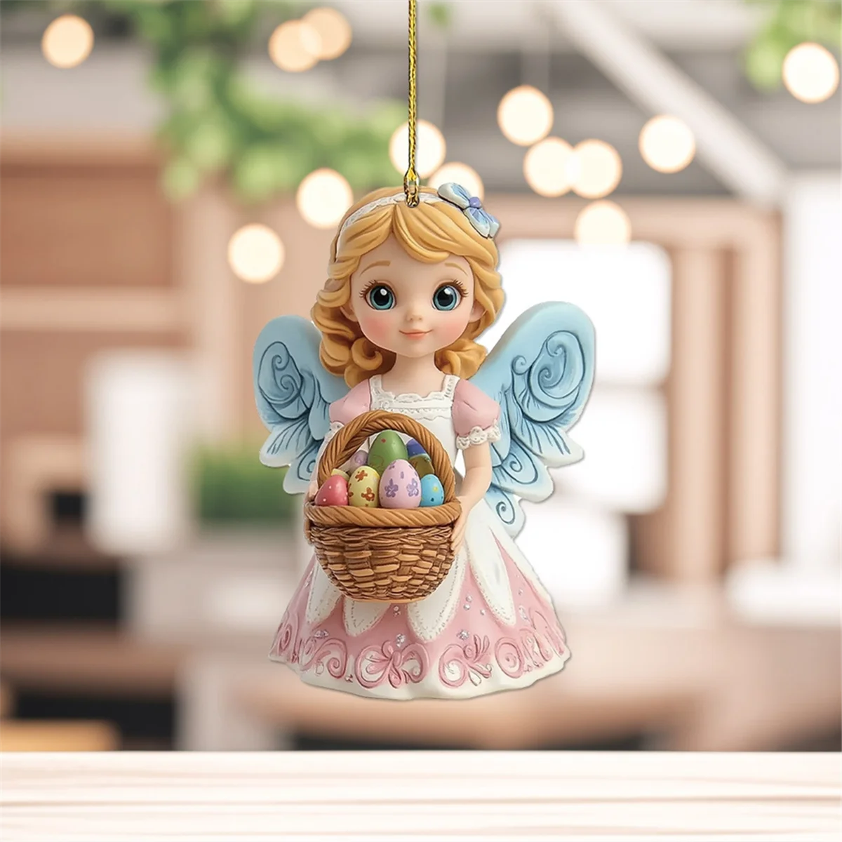 ONCE Sweet Angel Girl Acrylic Keychain Car Rearview Mirror Accessories Backpack Small Pendant