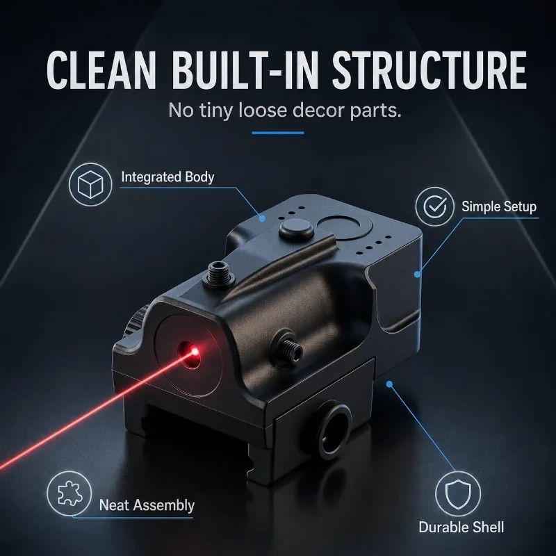 Mini Red‑beam Positioning Accessory, Fine‑adjust Laser Indicator Unit Compatible with Standard 20mm Rail