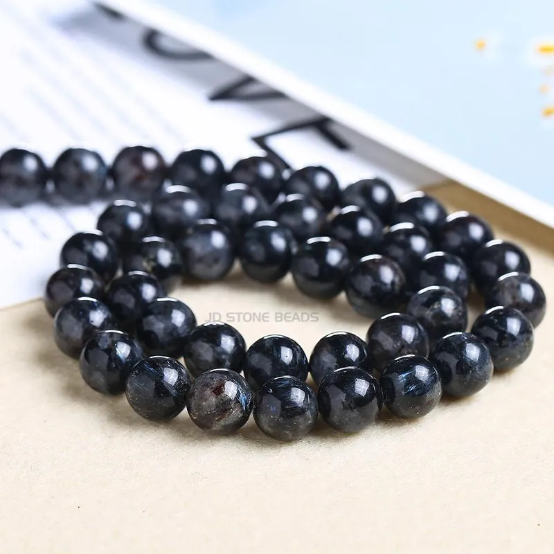 Natural Black Charoite Stone Beads Round Loose Spacer Beads 6 8 10mm For Jewelry Making DIY Bracelets Necklace