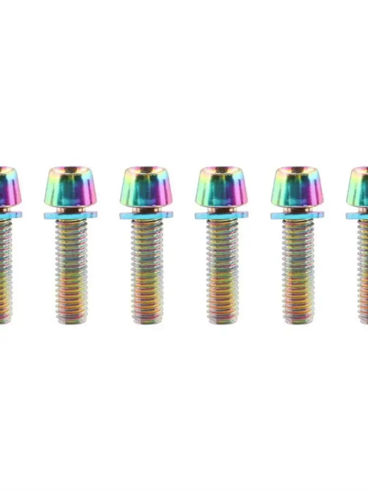 AliExpress NONE 6pcs/set Titanium-plated Bicycle Handlebar Screws M5 * 17MM Stem Riser Bike Handle in Bolts Colorful Fix Bolt
