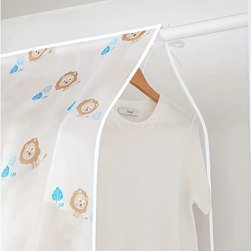 1pc Translucent Garment Storage Bag Reusable Dust-Proof Cover for Suits Dresses & Wardrobe Clothing Protection and Organization