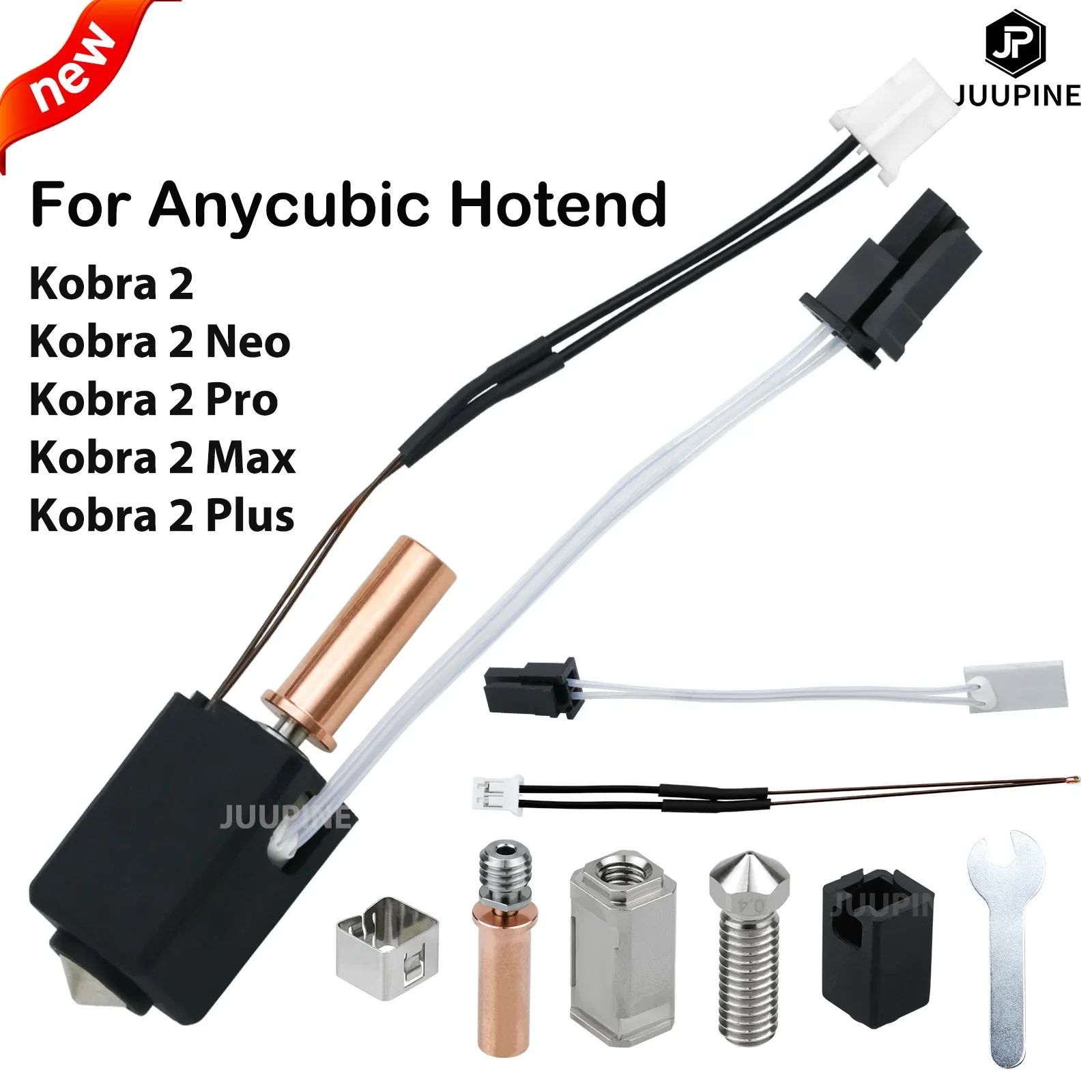 Upgrade for Anycubic Kobra 2 Hotend Kit,Thermistor Heater Cartridge 0.4mm Print Hot End for Kobra2 Plus/Neo/Kobra2 3D Printer