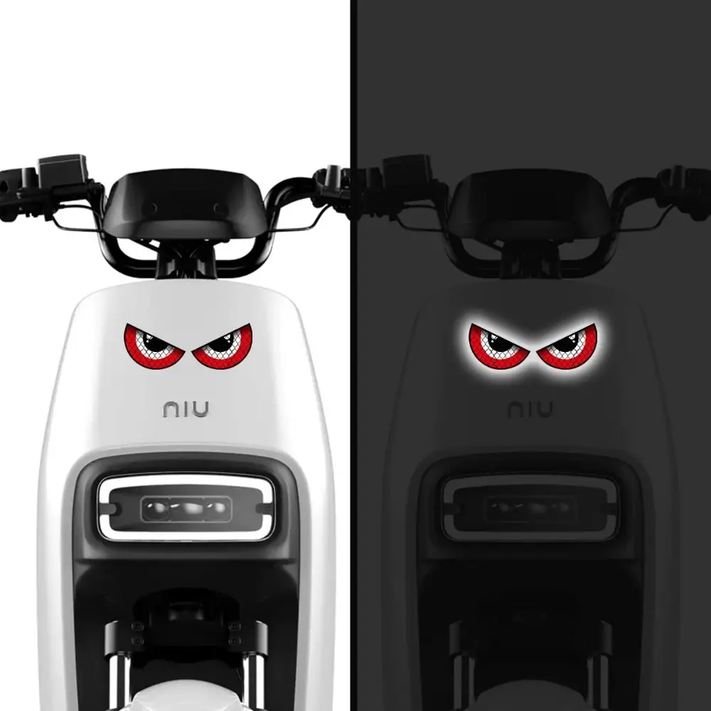 Accesorios Para Moto Reflective Eye Stickers Safety Warning Motorcycle Body Helmet Windshield for Or Car Truck Fuel Tank Caps image 3