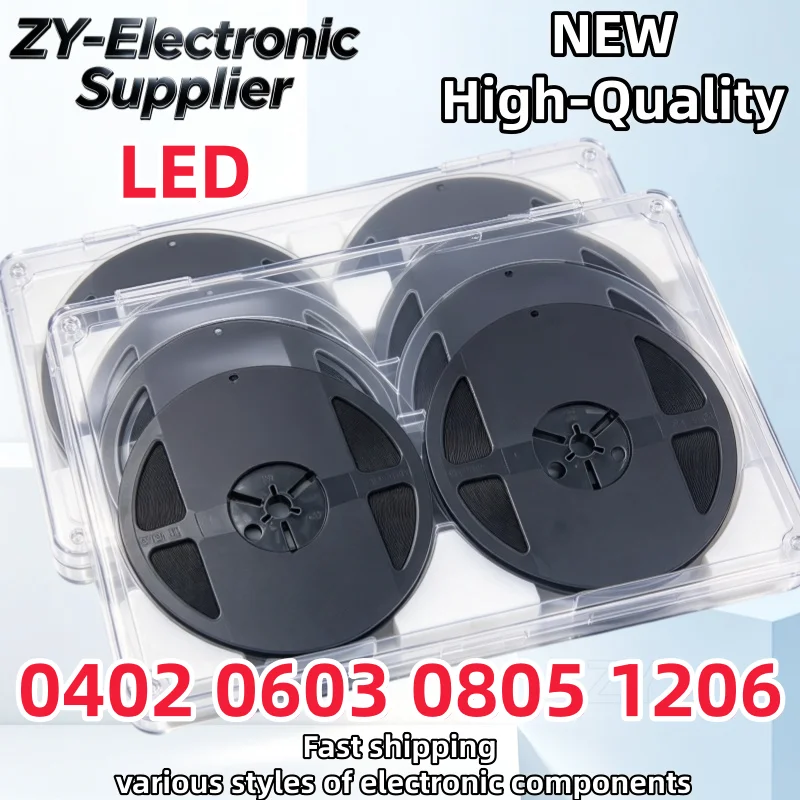 1Reel New 0402 0603 0805 1206 1210 SMD New LED Diodes Light Yellow Red Green Blue White 4000PCS 3000PCS 2000PCS In Stock