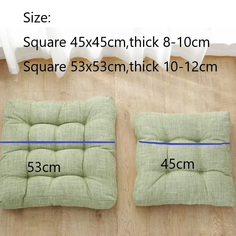 Orange Large Floor Seat Pillow Gift Square Floor Cushions for Adults Cushion Tatami Sofa Yoga Meditation Patio Swing Chair Pad