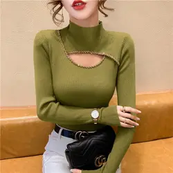 Knitted Base Sweater, Women's Interior, Autumn and Winter Hollow Out Popular Sweater