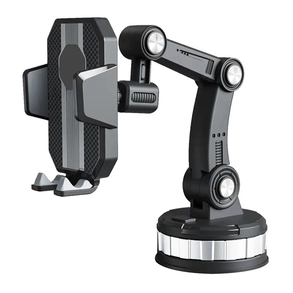 

Car Phone Stand Adjustable Suction Cup Mount for Windshield Dashboard Auto Holder Rotating Lock Design Strong Fixation No Shake