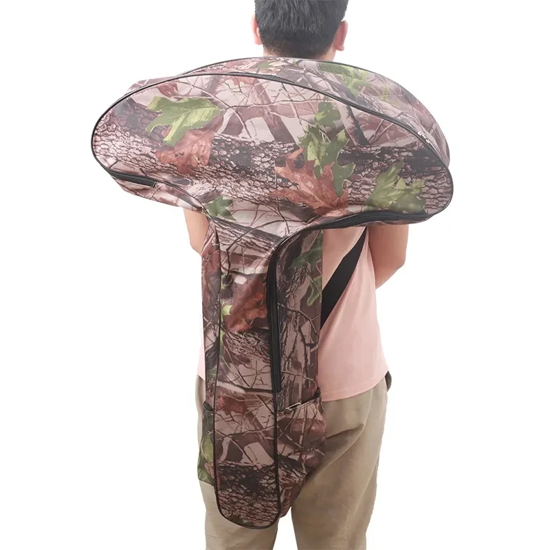 Archery T Shape Bow Bag Lightweight Large Capacity Outdoor Hunting Cross Bow Adjustable Canvas Crossbow Case Bag