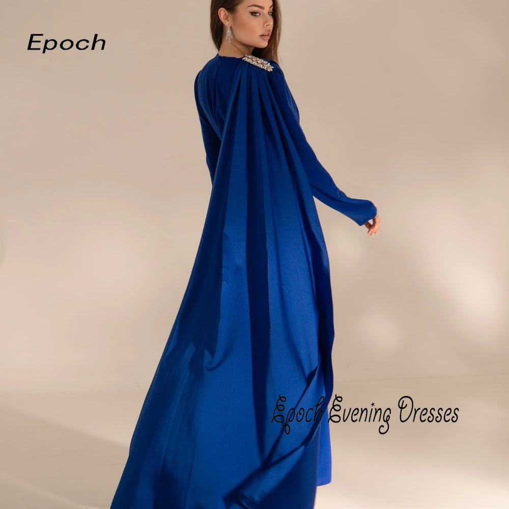 Вечерние платья Epoch فساتين مناسبة رسمية Элегантное платье с длинными рукавами и украшенными кристаллами О-образным вырезом Коктейльные платья для выпускного вечера