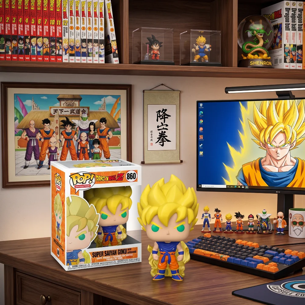 Funko Pop-Pokémon: Super Saiyan Son Goku - #860 - Fan Collection Display Figure, Creative Mini Sculpture Gift, Desktop Ornament