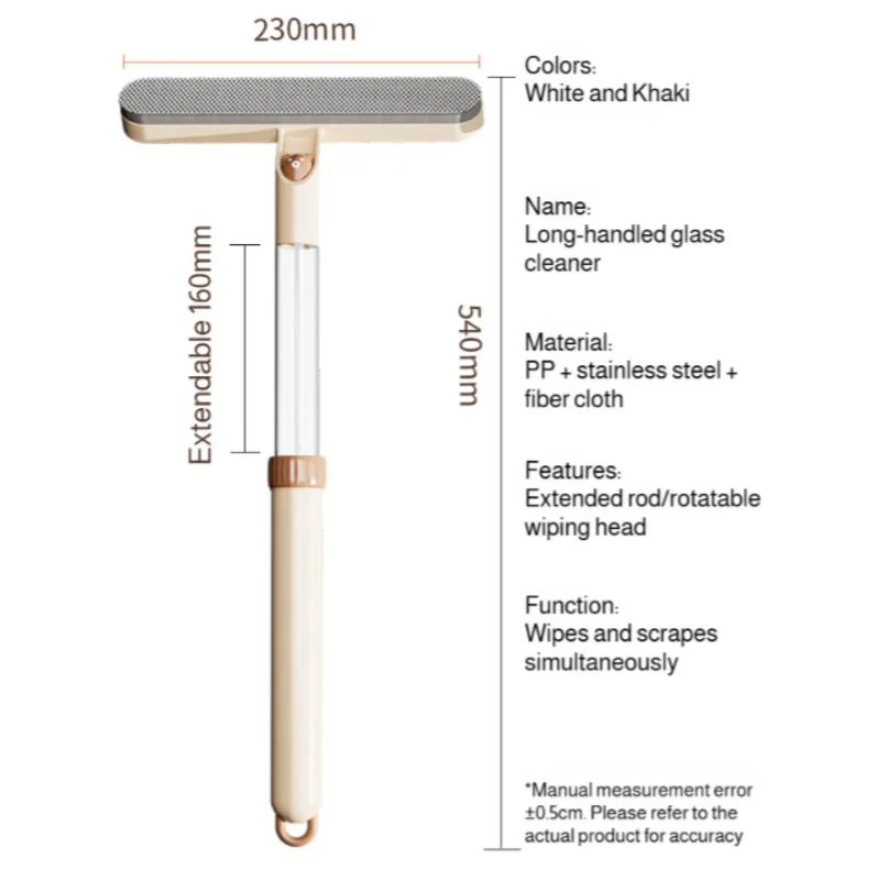 Huishoudelijke glasschraperreiniger dubbelzijdig veeg vijfinone reiniging speciale multifunctionele ruitenwisser