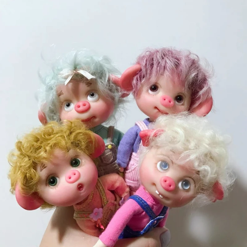 

Ob11 Qbaby BJD кукла тело подвижная свинья нос лицо кукла ручной работы дизайнерская коллекция игрушек дорожное украшение-компаньон