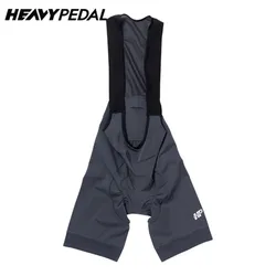 Heavypedal Men Cycling Bib Shorts Gray&Black 20D Gel Pad Mountain Bike Shorts High End Outdoor Breathable Bike Tight Knicker