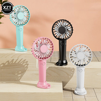 USB Mini Strong Wind Handheld Fan Portable Quiet Rechargeable Desktop Air Cooler with Phone Holder Cooling Fan Outdoor Travel