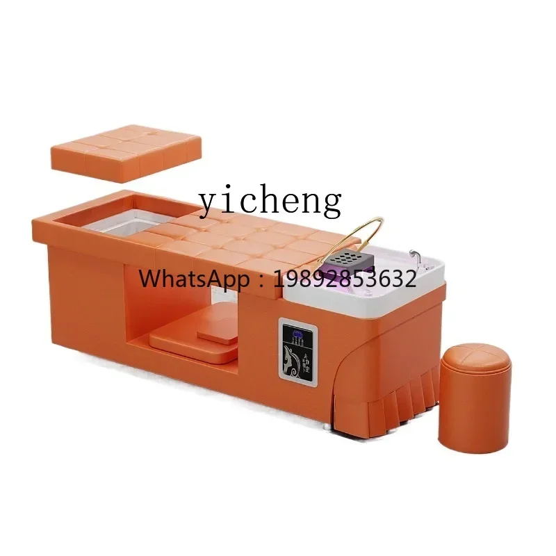 water storage shampoo bed has its own water tank, free of connecting to the sewer pipe, with constant temperature water