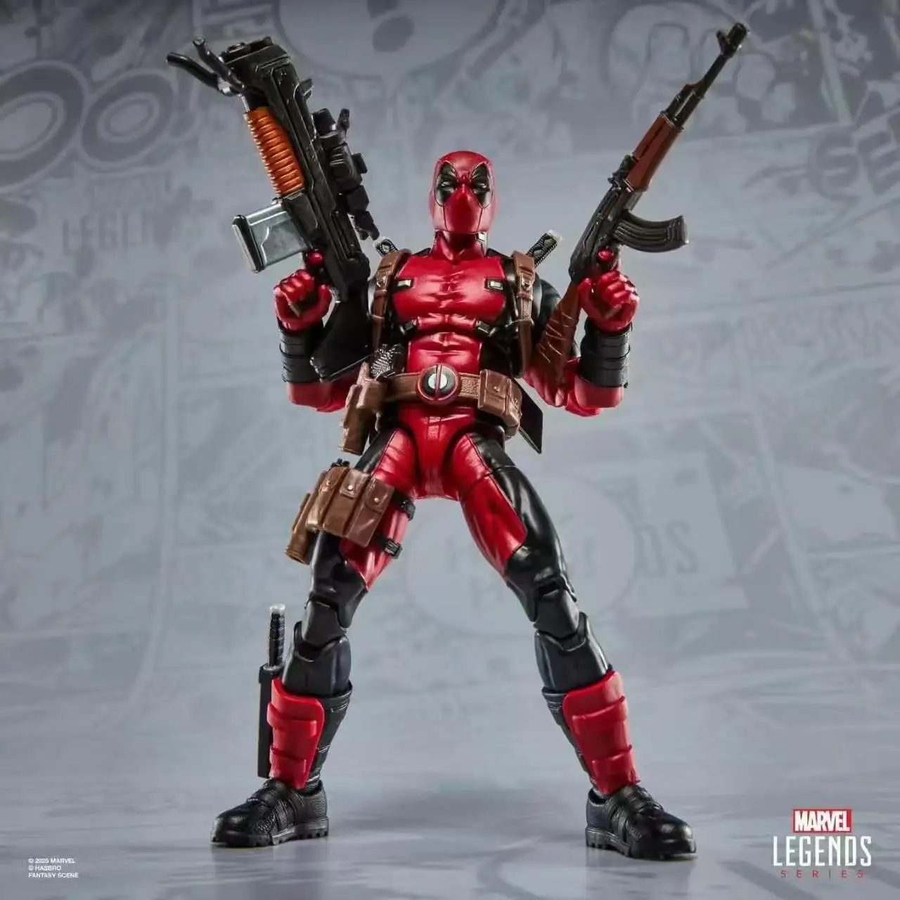 Marvel Legends Maximum Series Deadpool Deluxe Deadpool Comics 6-Inch Action Figure with Accessories Including X-Forces Doop