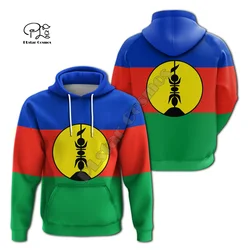 New Caledonia French Polynesian Country Flag Tribal Culture Retro Tattoo Tracksuit Men/Women 3DPrint Casual Pullover Hoodies X9