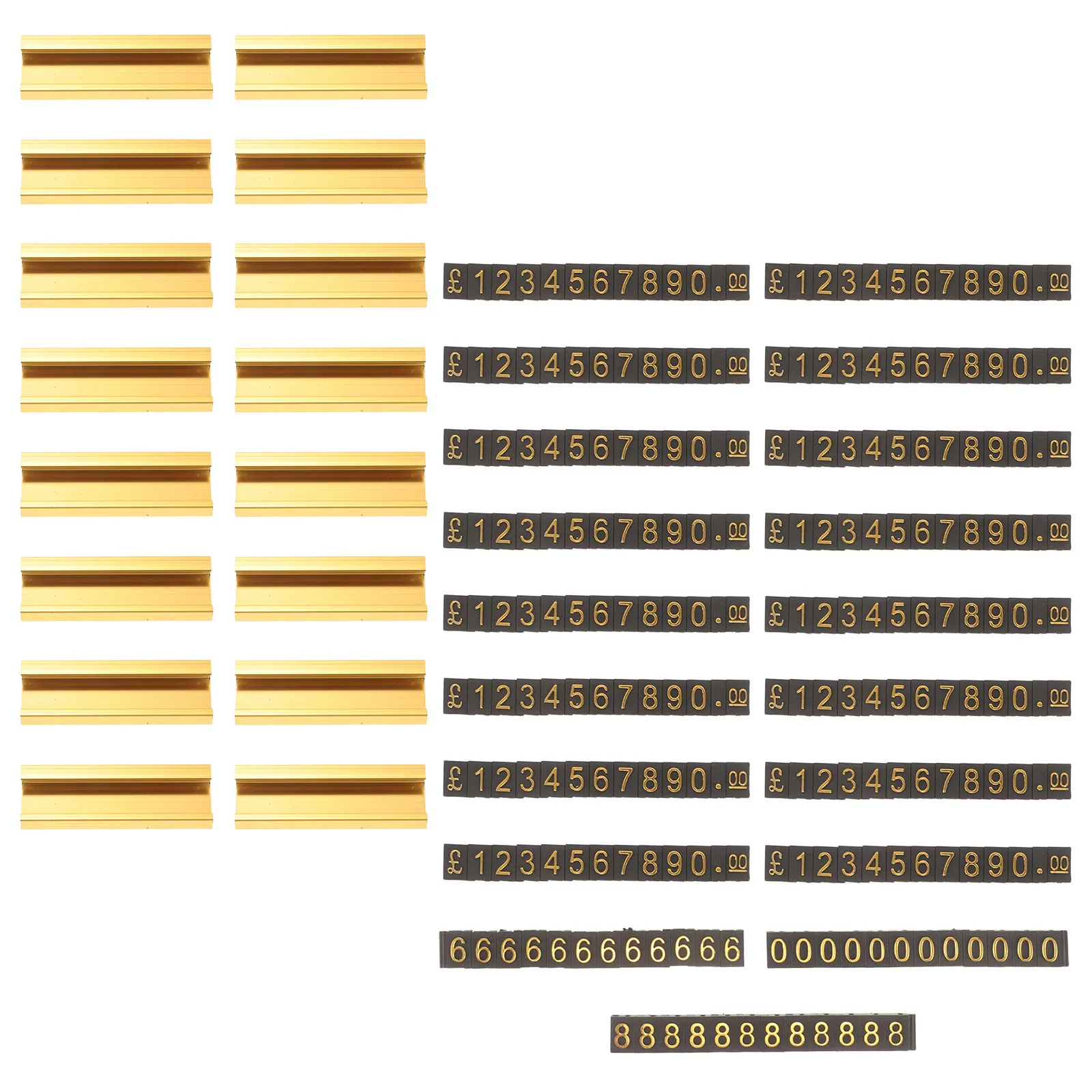 16Sets Jewelry Price Tags Adjustable Aluminum Stand Retail Vendor Booth Market Display Cube Block Necklace Ring Earring Price