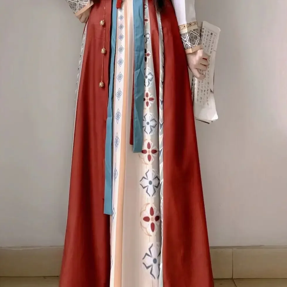 Red Hanfu Women Chinese Traditional Clothing Female Han Elegant Daily Improvement Wei Jin Style Sinicization Cosplay