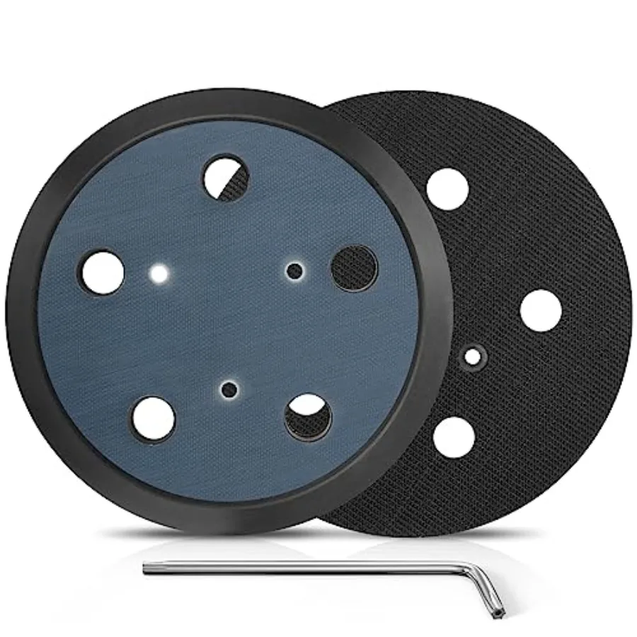 

2 Pack 5 Inch 5 Hole Orbital Sander Replacement Pad for Porter Cable 333 333VS Random Orbit Sanders - Hook and Loop Sanding Pad