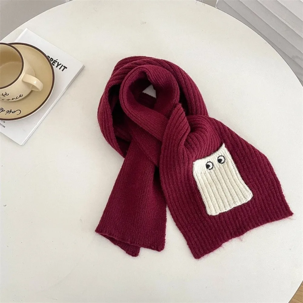 New Windproof Neck Warmer Coldproof Pocket Neckerchief Warm Knitted Fake Collar Cute