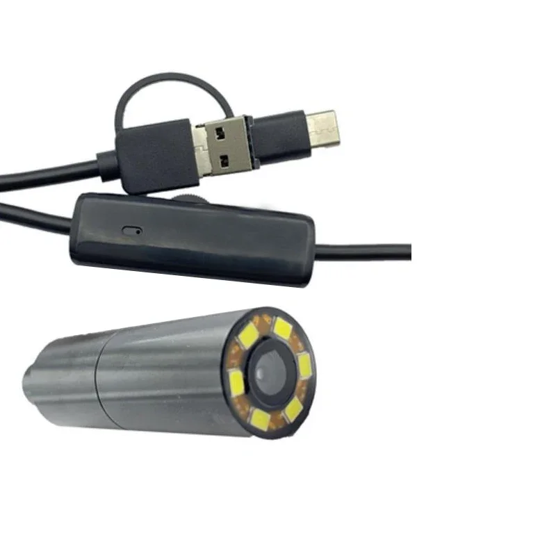 12MP 4K HD IMX258 AF Endoscope USB2.0 กล้องโมดูลไมโครโฟนดิจิตอล LED light เกรดอุตสาหกรรมกันน้ําท่อ