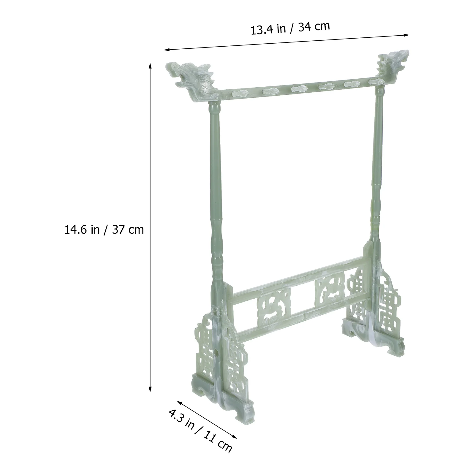 حامل فرشاة الخط البلاستيك صف مزدوج رف معلق لأقلام الرسم بالحبر اليابانية فرشاة التخزين المنظم قلم المنزل #1
