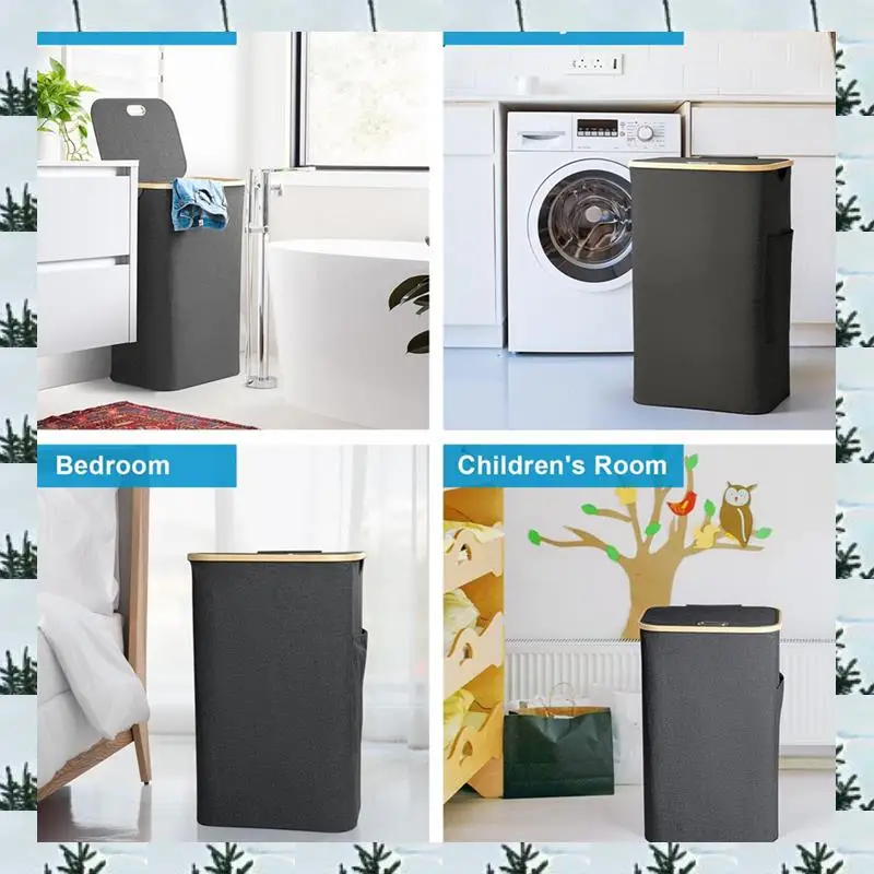 

Collapsible Dirty Clothes Hamper Removable Bag Tall Waterproof Laundry Hampers Fit For Laundry Room Bedroom B
