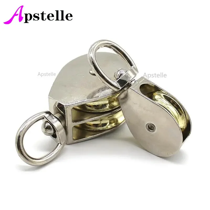 Apstelle DIY 아연 합금 회전 고리, 고정 풀리 도르래, 리프트 호이스트 로프, 걸이식 싱글, 36mm, 52mm, 75mm