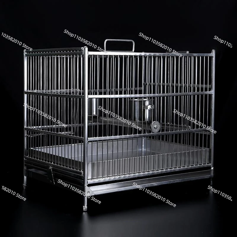 Stainless Steel Large Bird Cage, Villa Style for Myna Xuanfeng with Special Bird Bath