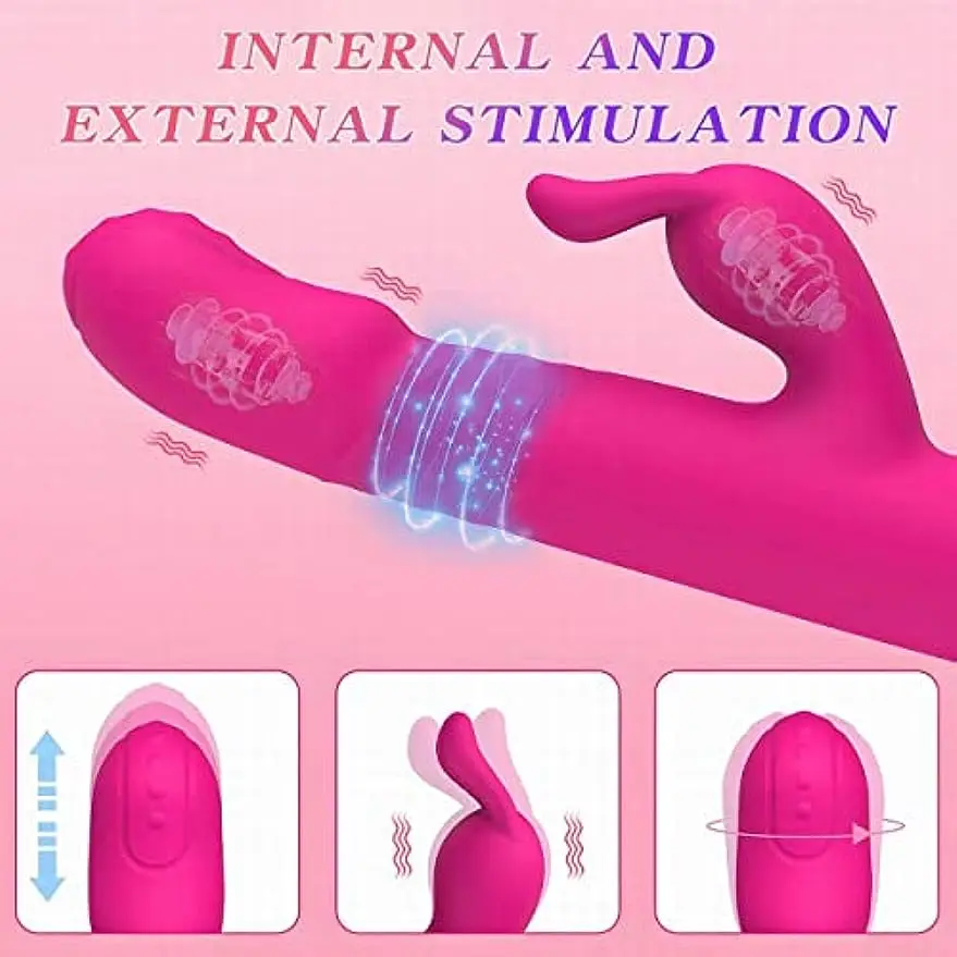 هزاز أرنب Thrusting للنساء ، محفز البظر ، الهزاز G-بقعة مع سيليكون شفط كأس دسار ، ألعاب الجنس للكبار #4