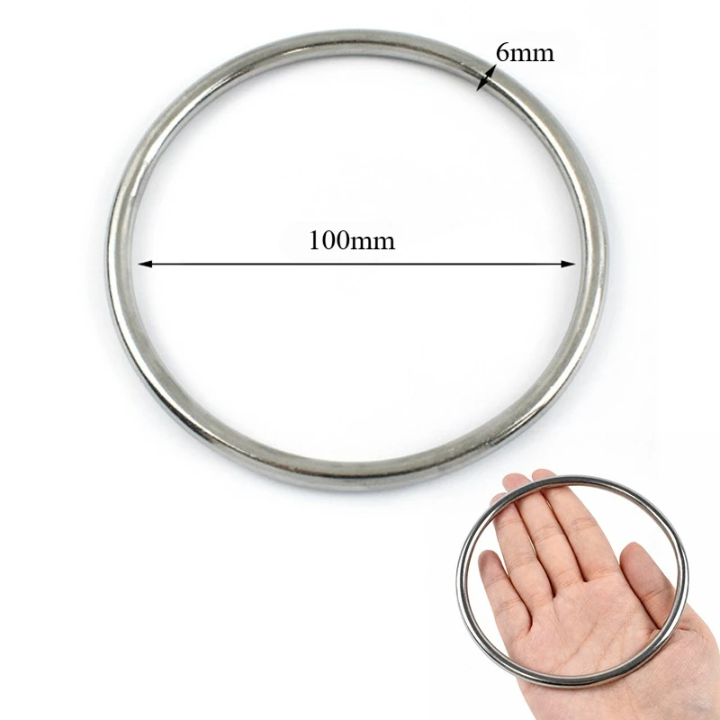 3-5 Stück 15-100mm Edelstahl O-Ringe Metallschnallen für Taschenriemen Verbindungsringe Hundehalsband-Schlaufen DIY Hardware-Zubehör