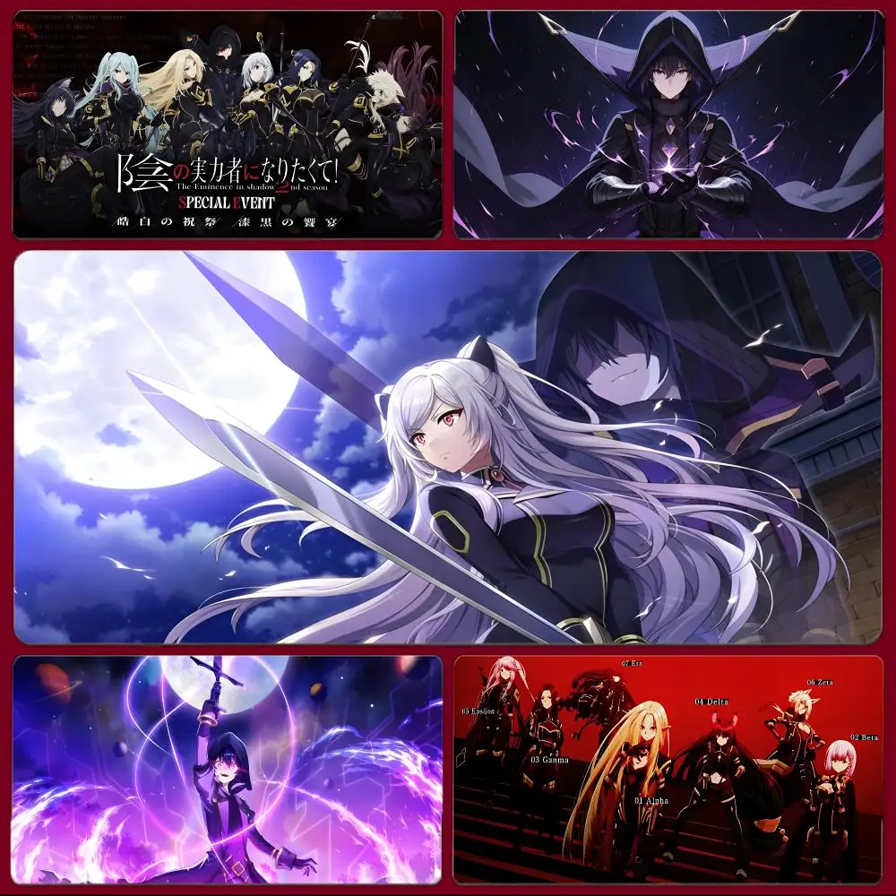 Anime Fantasy The Eminence In Shadow Mouse Pad Large Gaming Mousepad with Stitched Edges Thickened Desk Mat PC