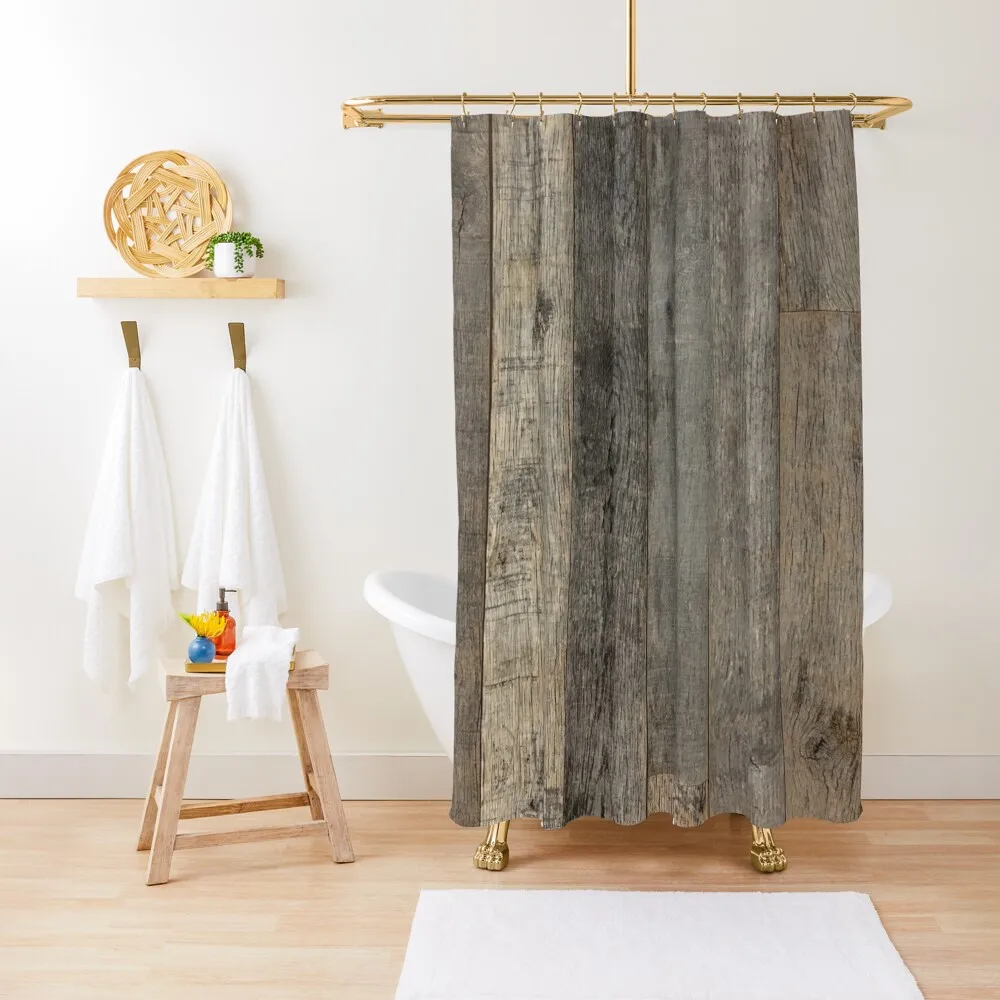 

western country distressed old barn farmhouse wood Shower Curtain Shower Bathroom Bathroom Decor Cute Shower Curtain