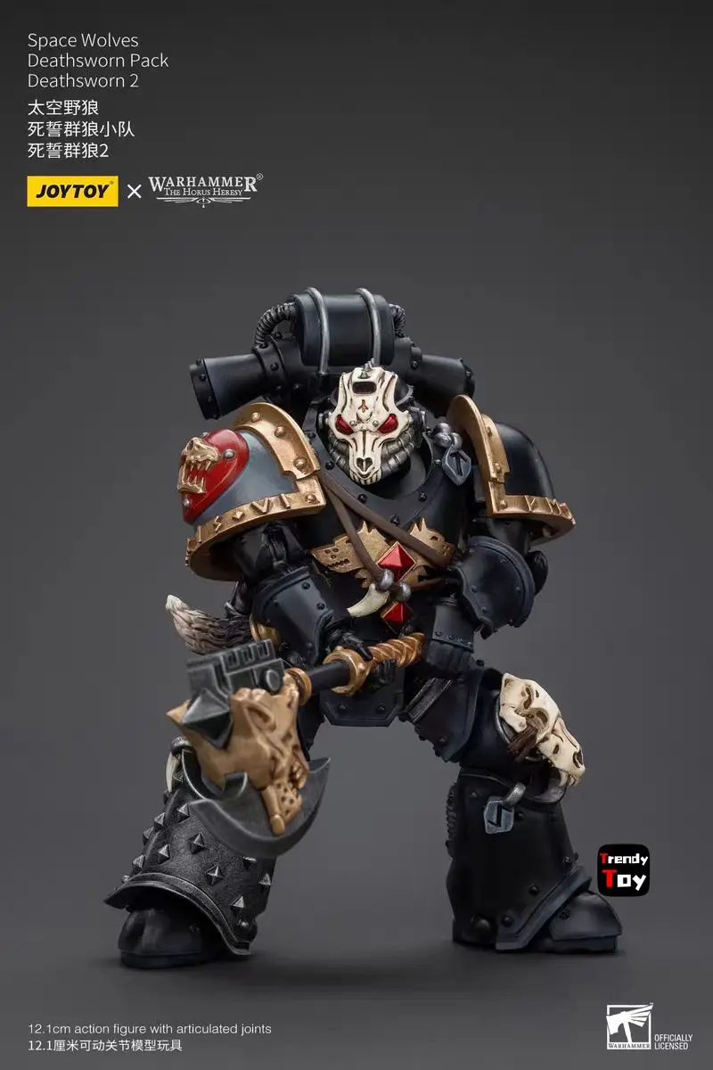 【JOYTOY】Warhammer 40K Space Wolves Deathsworn Pack Deathsworn 2 1/18 Coleção de brinquedos de bonecos de ação
